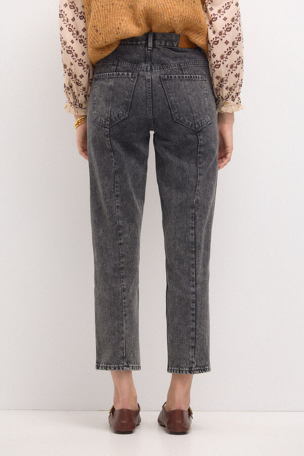 Hoss Intropia Omelia. Mom jeans com bordado Cinzento