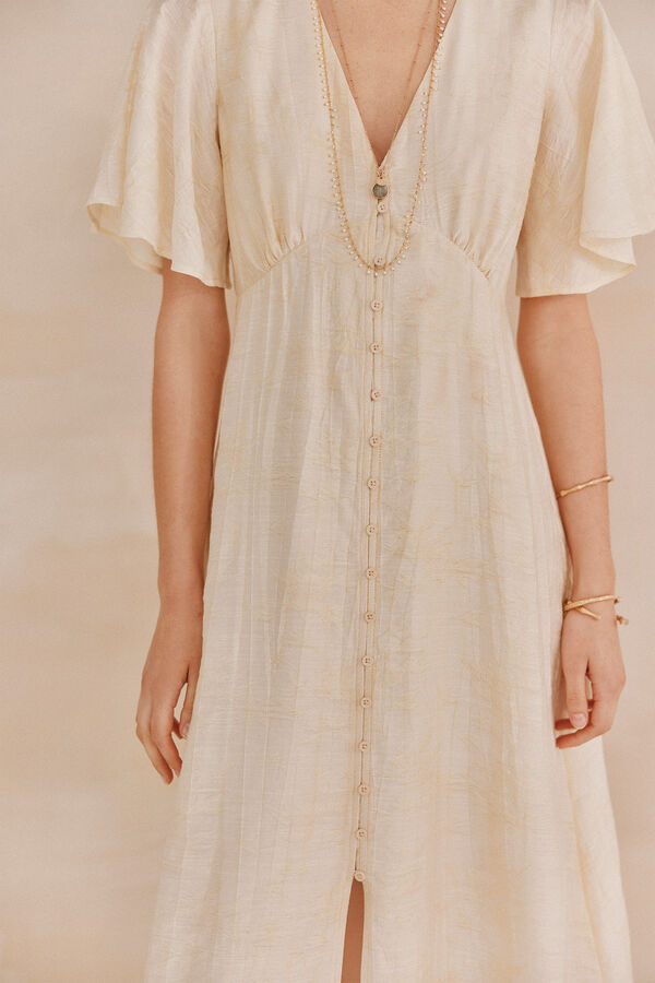 Hoss Intropia Aurora. Vestido midi Ecru