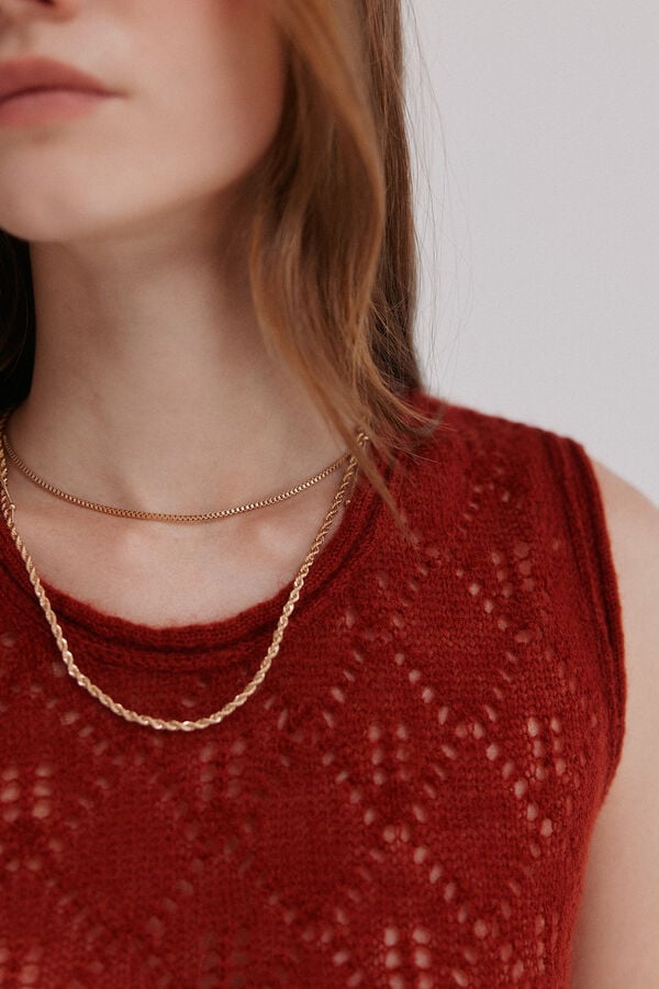 Hoss Intropia Irma. Top calado rojo