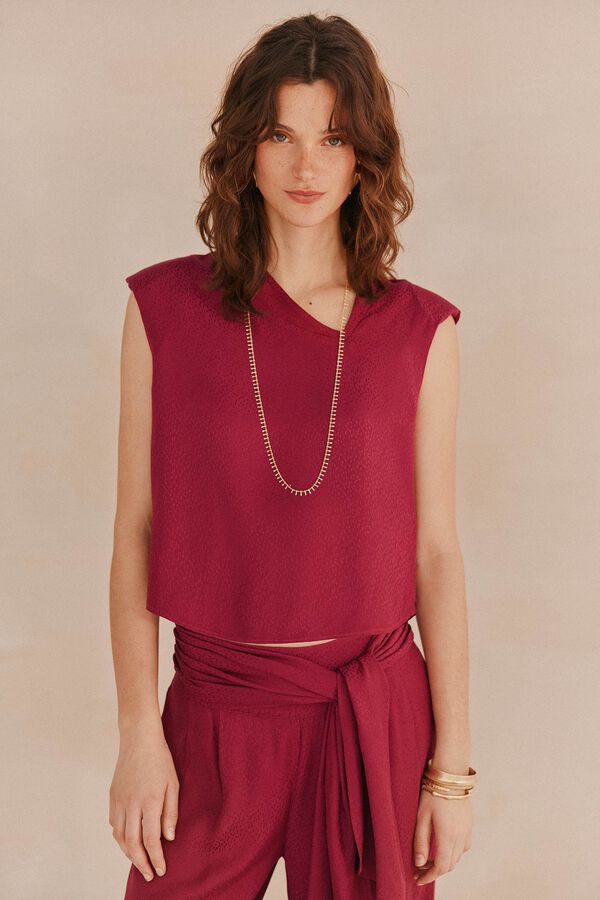 Hoss Intropia Gabriela Top satinado Morado