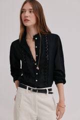 Hoss Intropia Celina. Blusa bordada Negro