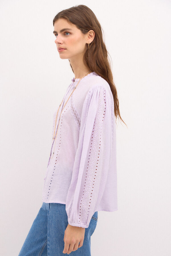 Hoss Intropia Cristina. Blusa rom&acirc;ntica.  Roxo