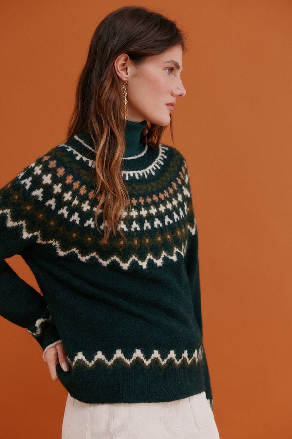 Hoss Intropia Ilma. Jersey grecas Verde