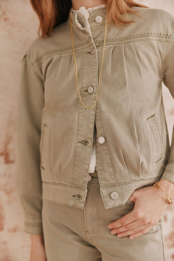 Hoss Intropia Beatriz. Chaqueta bomber frunces Kaki