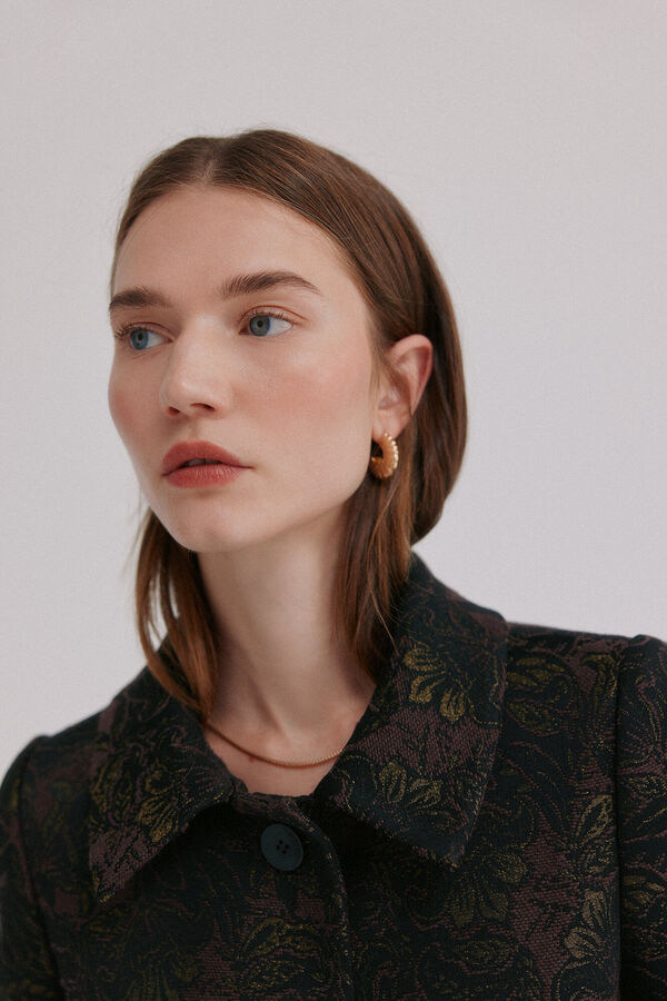 Hoss Intropia Fiorella. Sobrecasaca jacquard Cinzento