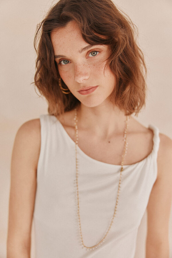 Hoss Intropia Milia. Camiseta drapeada Branco