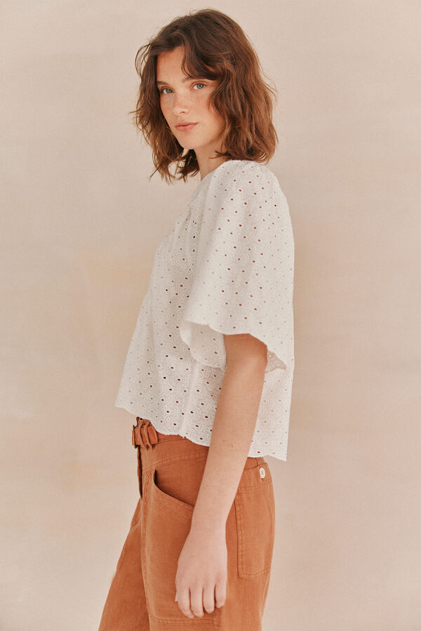 Hoss Intropia Gisela. Blusa bordada Blanco