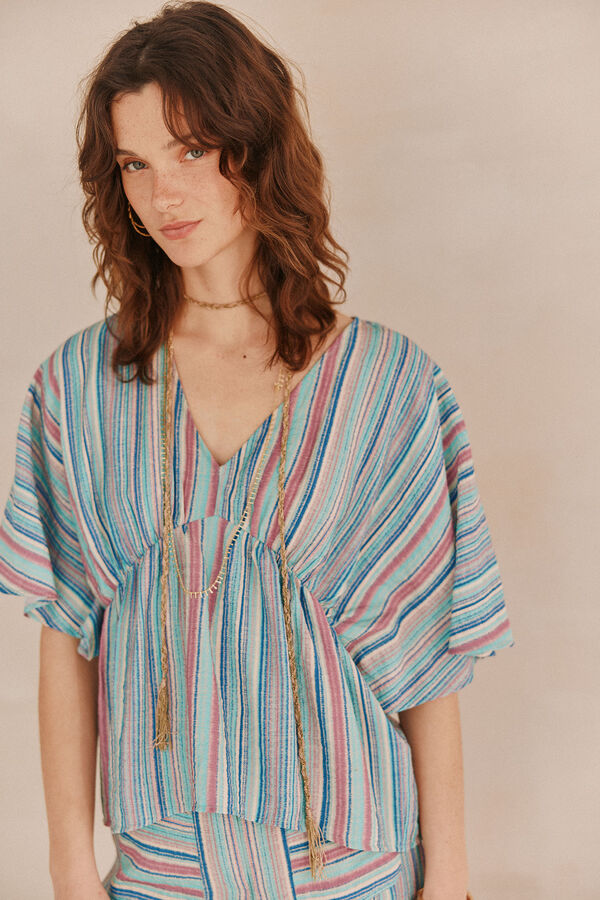 Hoss Intropia Ciara. Camisa manga curta. Multicolorido