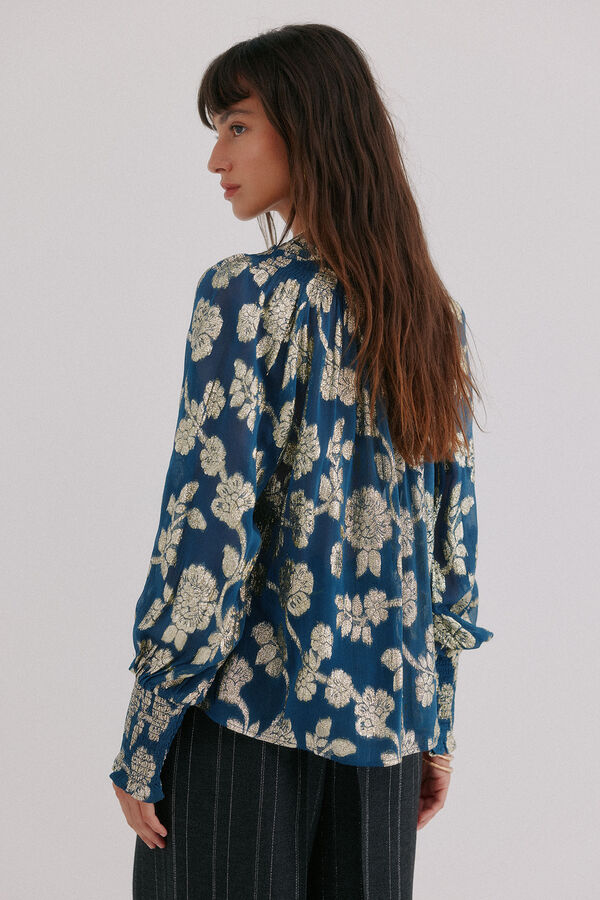 Hoss Intropia Gianna. Blusa jacquard Azul marino