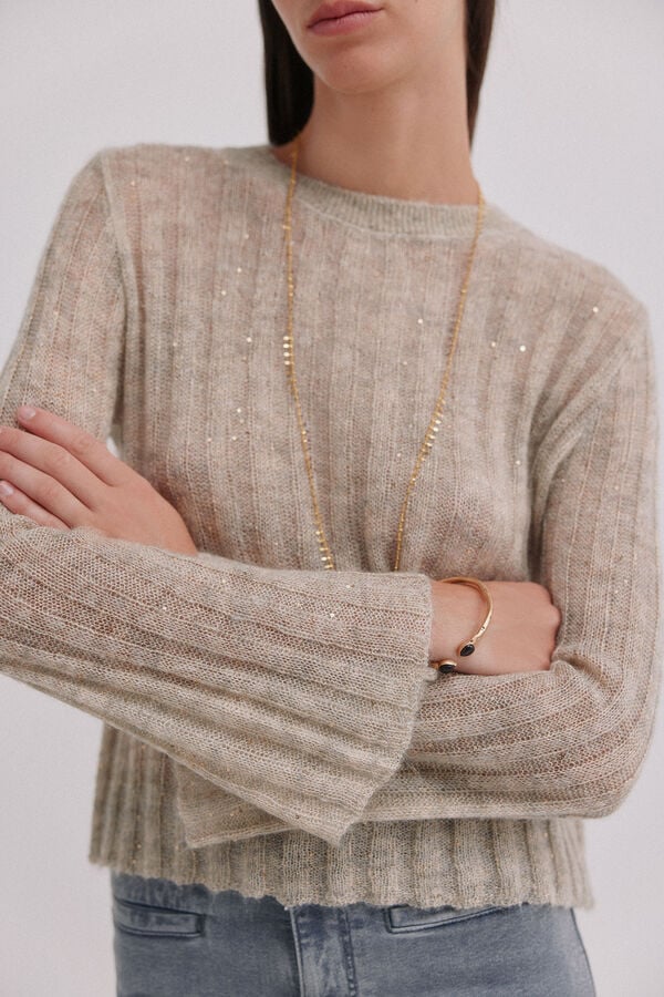 Hoss Intropia Neus. Jersey cuello redondeado Gris