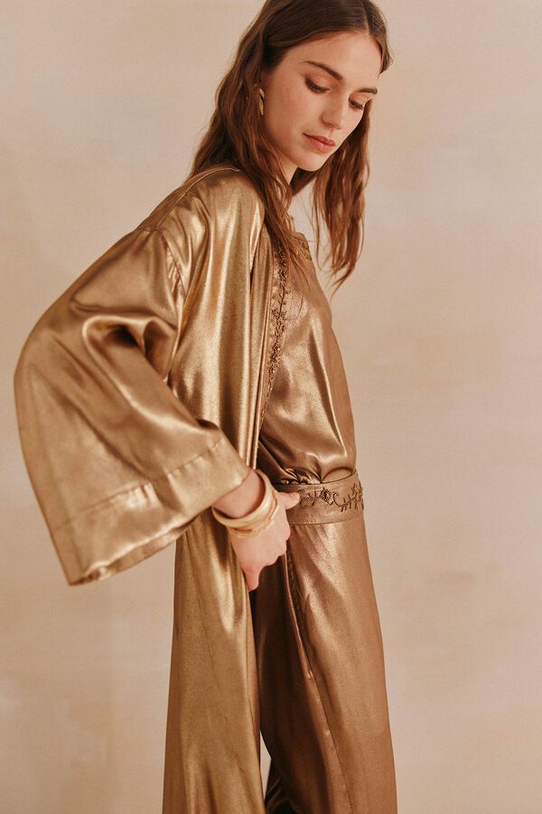 Hoss Intropia Esti. Quimono bordado Ecru