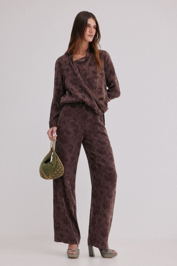 Hoss Intropia Palma. Pantalones jacquard Marron