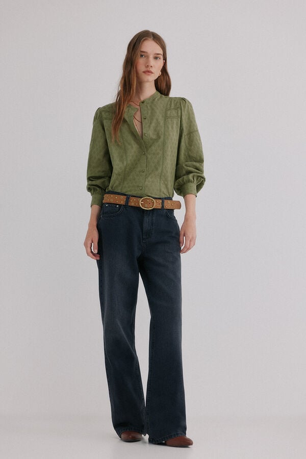 Hoss Intropia Genevi&egrave;ve. Blusa rom&acirc;ntica Khaki