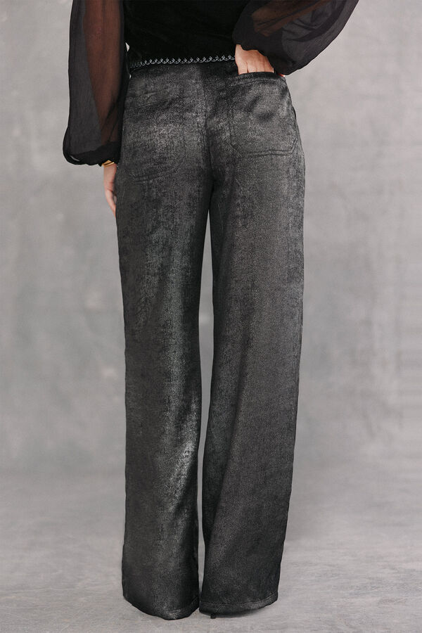 Hoss Intropia Penélope. Calça larga com lurex Cinzento