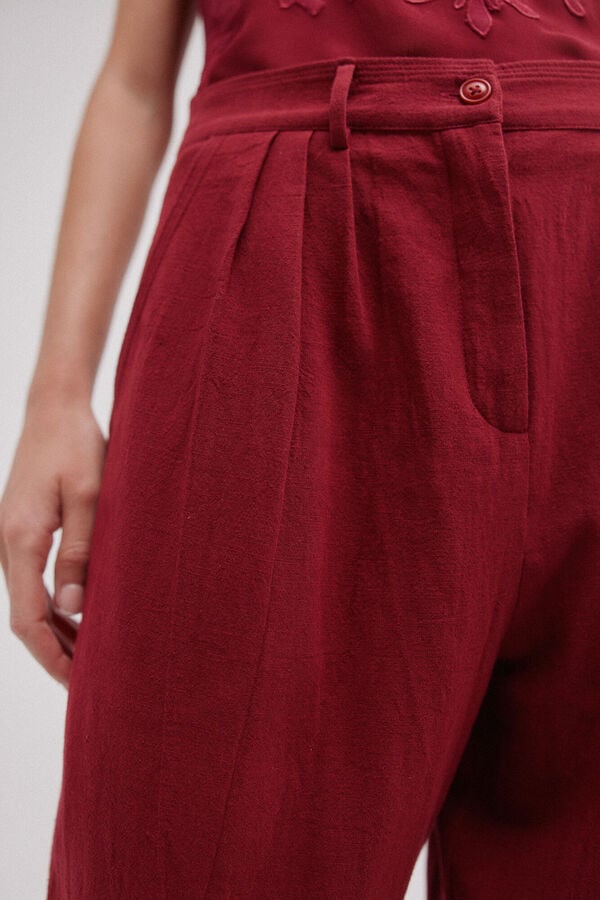Hoss Intropia Philippa. Pantalones con pliegues Rosa
