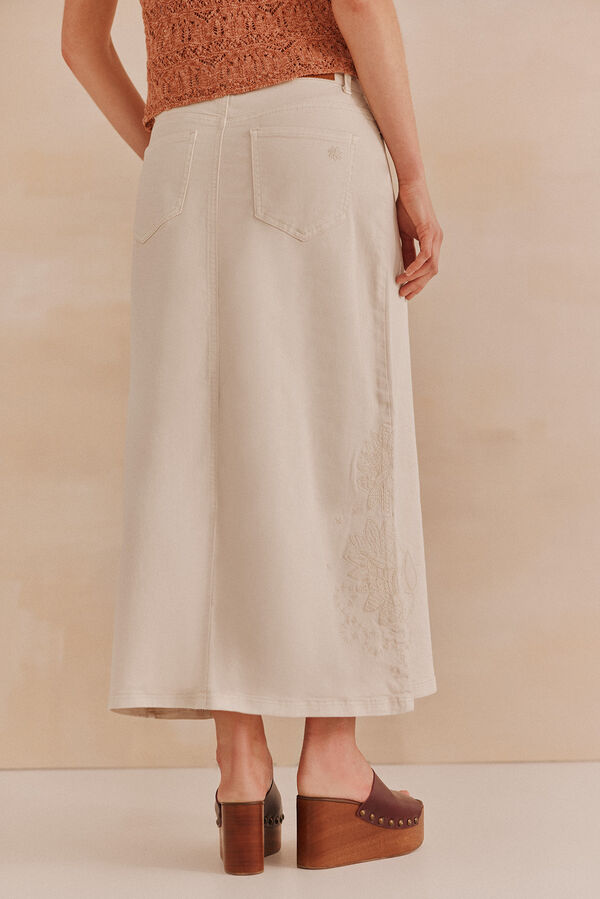 Hoss Intropia Ramona. Saia denim Branco