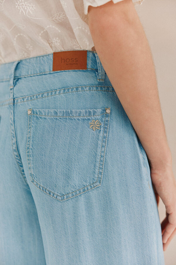 Hoss Intropia Bruna. Calças fluidas. Azul