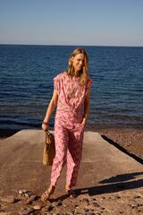 Hoss Intropia Paget. Pantal&oacute;n con lino estampado Multicolor