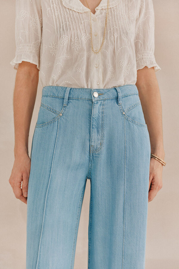 Hoss Intropia Bruna. Calças fluidas. Azul