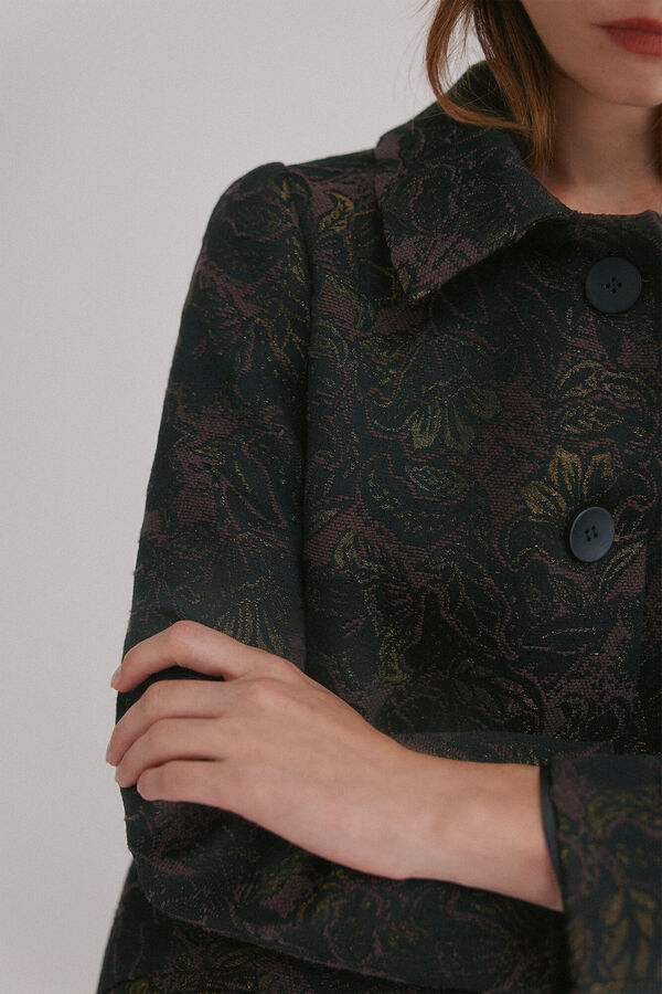 Hoss Intropia Fiorella. Sobrecasaca jacquard Cinzento