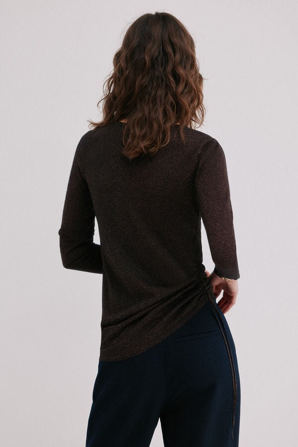 Hoss Intropia Imani. Camisola com franzidos Castanho