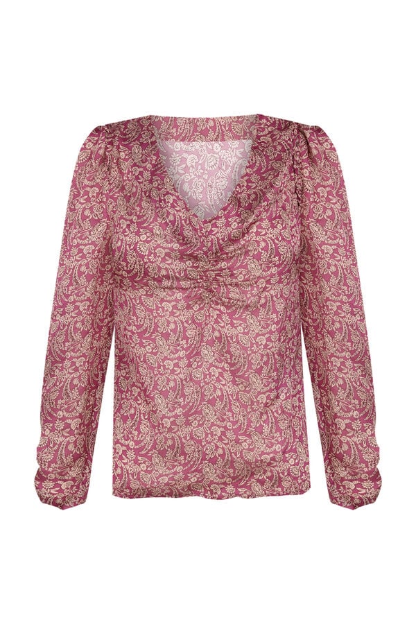 Hoss Intropia Rita. Blusa estampada. Rosa