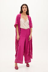 Hoss Intropia Araceli. Pantal&oacute;n fluido bordado Rosa