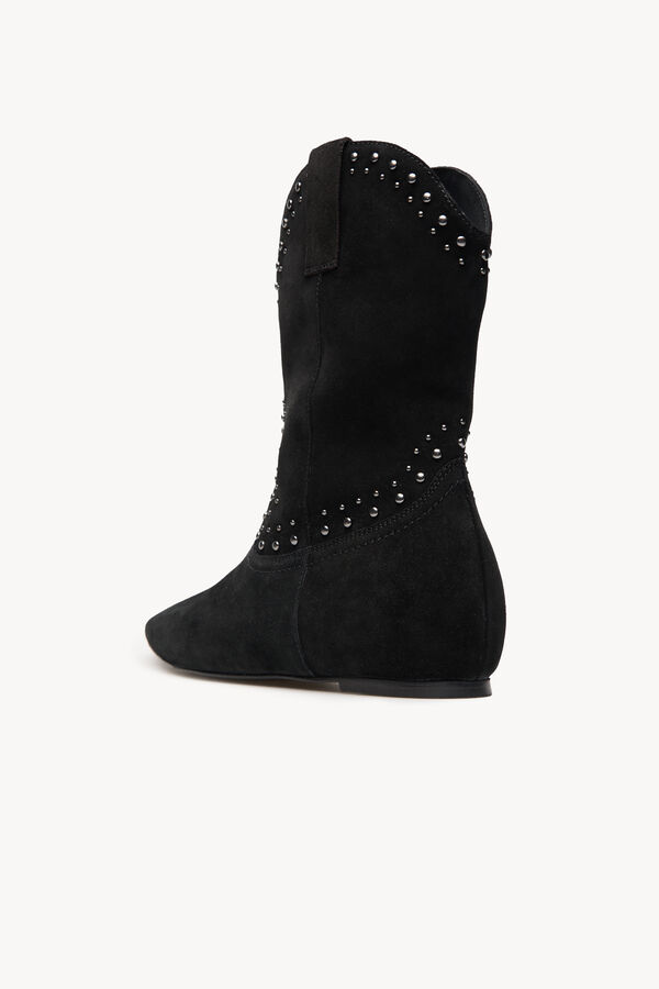 Hoss Intropia Noemi. Botins de croute com salto anabela interno Preto