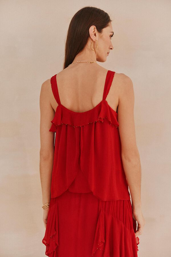 Hoss Intropia Griselda. Top fluido rojo