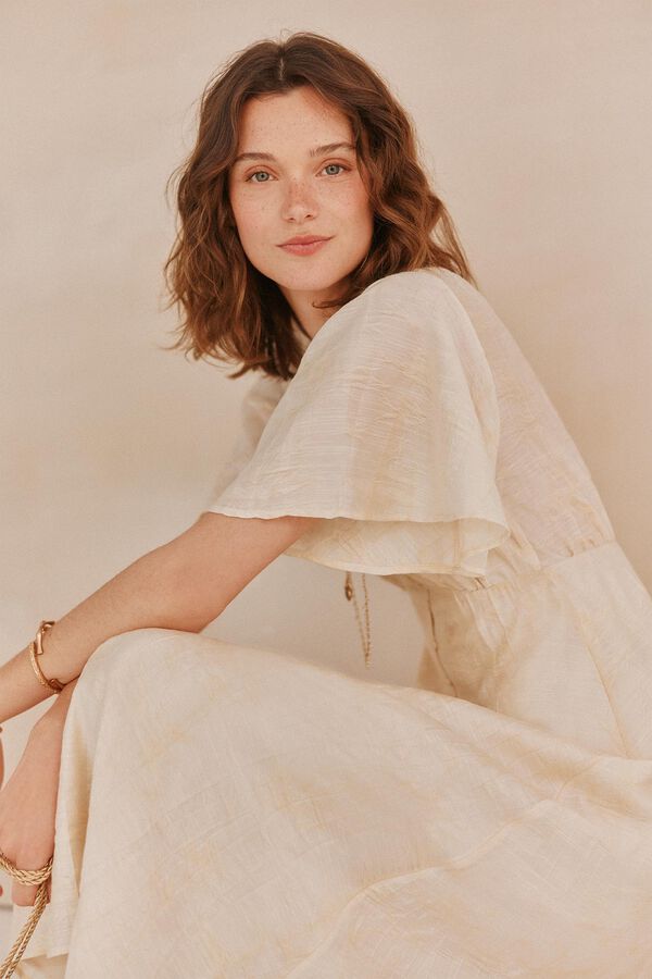 Hoss Intropia Aurora. Vestido midi Ecru