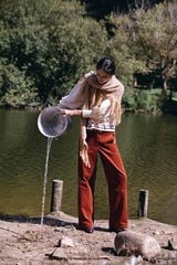 Hoss Intropia Pamela. Pantal&oacute;n wide leg Vino