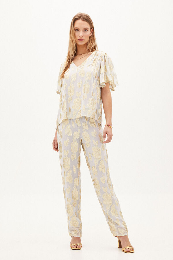 Hoss Intropia Romina. Vestido midi estampado Dourado