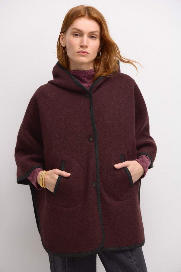 Hoss Intropia Aina. Capa de lana Marron