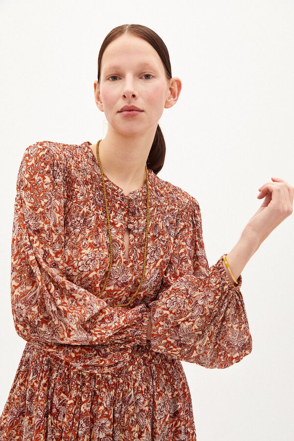 Hoss Intropia Bego&ntilde;a Vestido corto estampado Marron