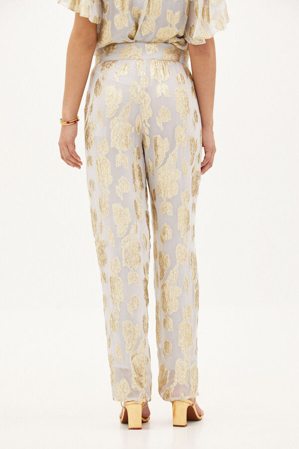 Hoss Intropia Romina. Vestido midi estampado Dourado