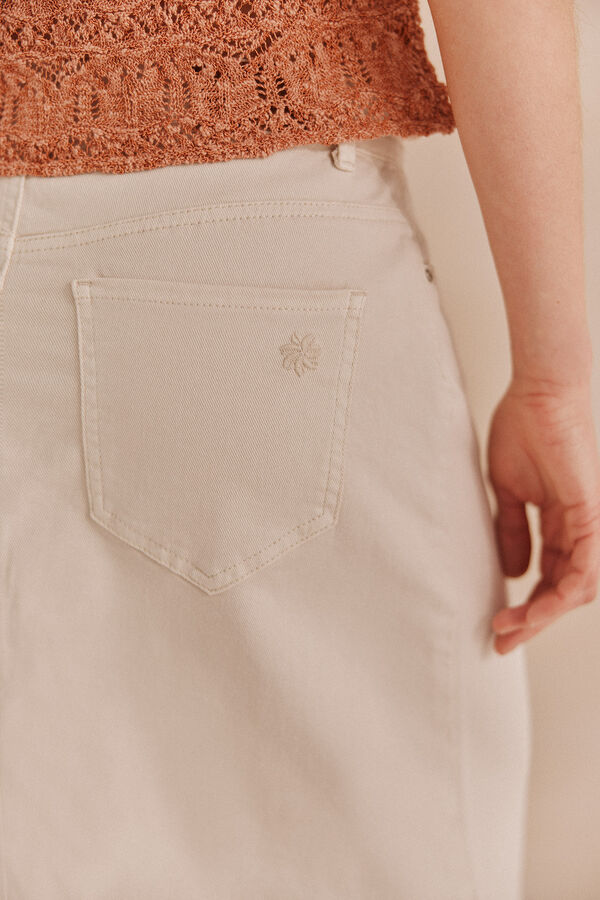 Hoss Intropia Ramona. Saia denim Branco