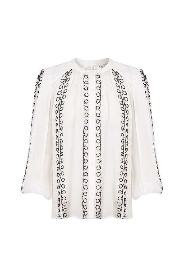 Hoss Intropia Gracia. Blusa bordada Blanco