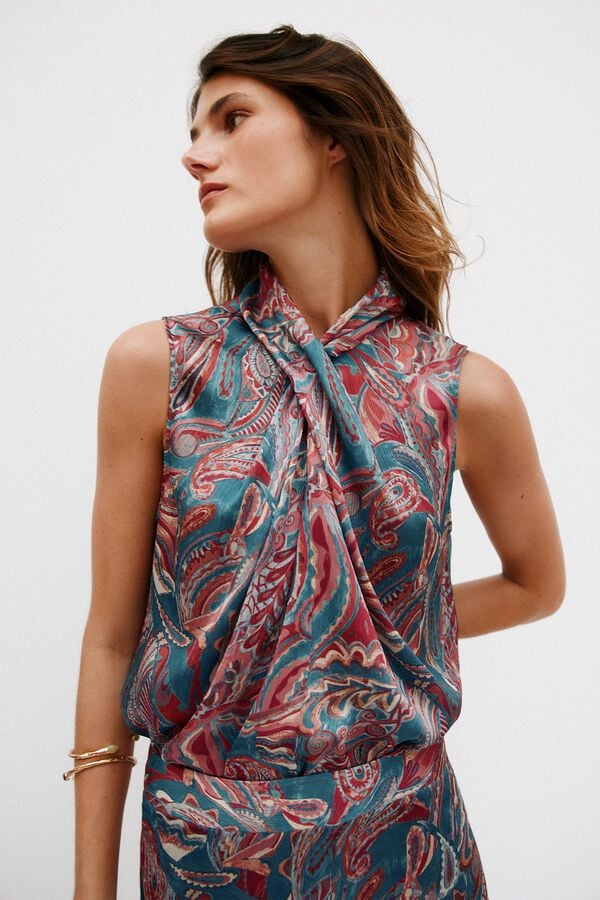 Hoss Intropia Gadea. Top halter estampado Multicolor