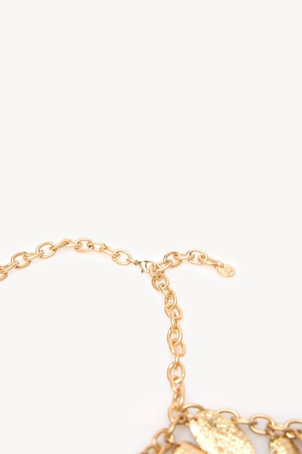 Hoss Intropia Lucy. Collar eslabones ba&ntilde;ado en oro Dorado