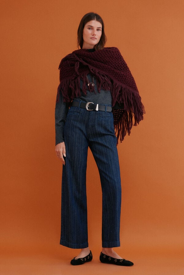 Hoss Intropia Bego&ntilde;a. Vaqueros wide leg Azul marino