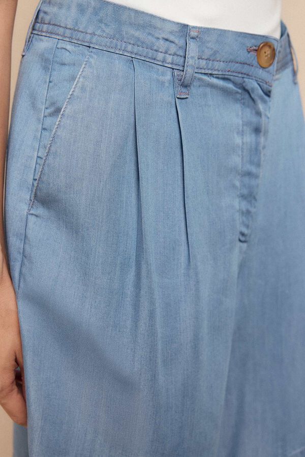 Hoss Intropia Bermuda flu&iacute;da  Azul