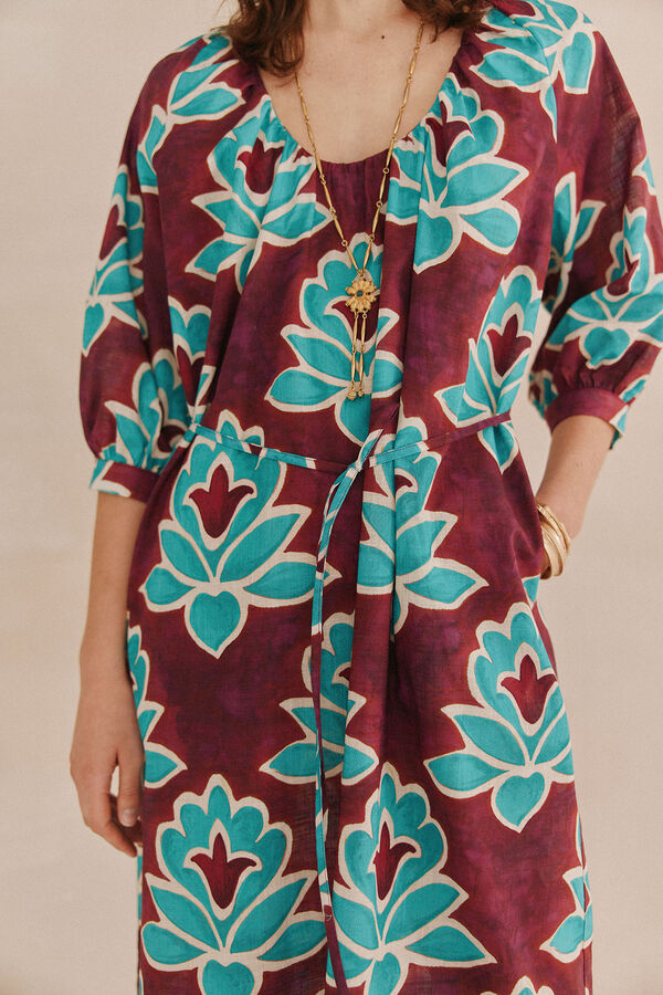 Hoss Intropia Celina. Vestido estampado. Morado