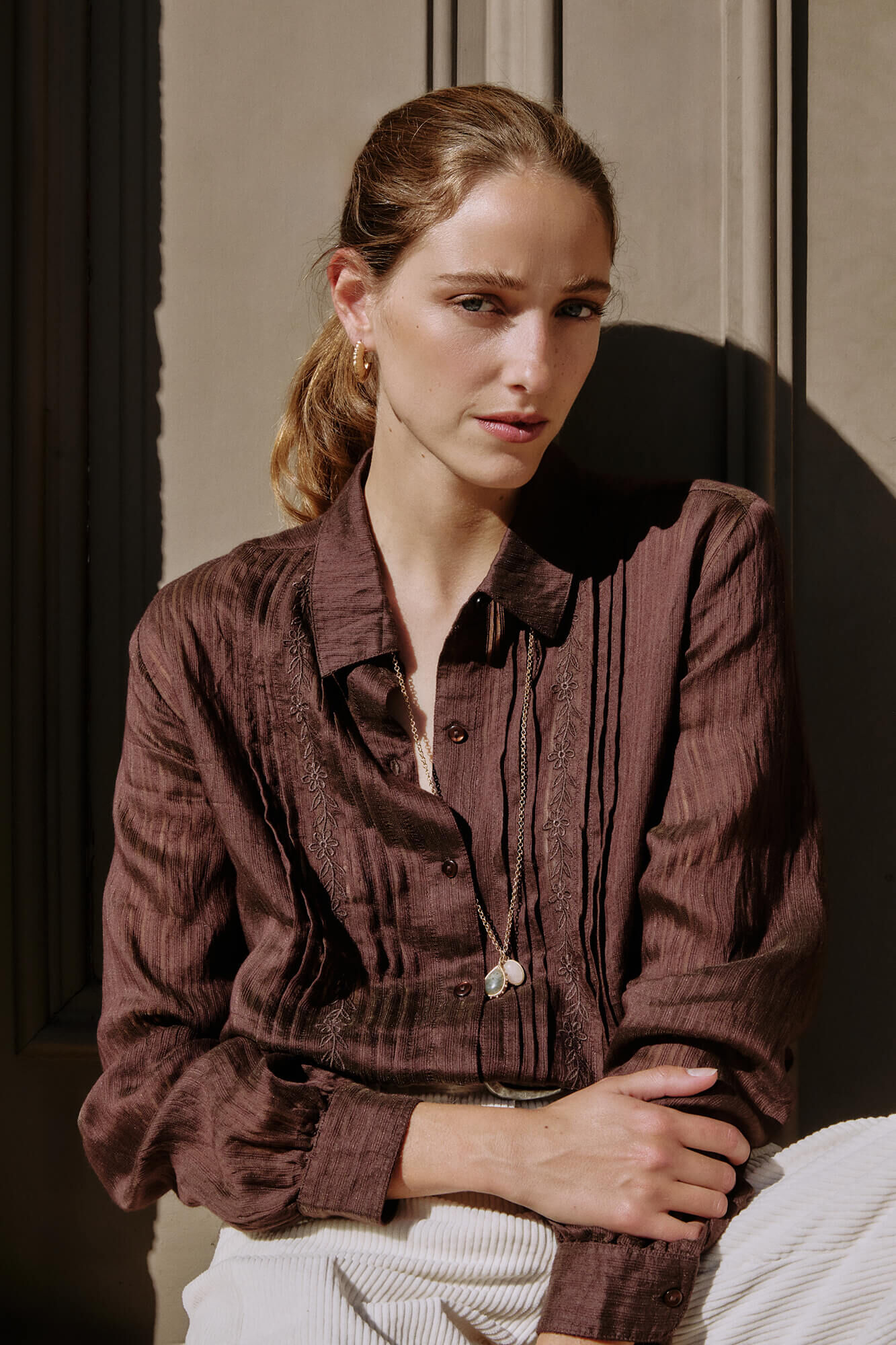 Hoss Intropia Greta. Blusa bordada