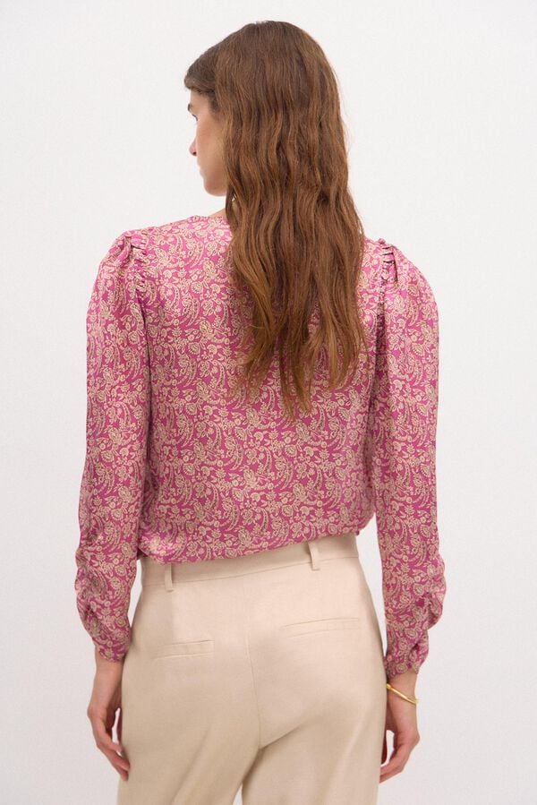 Hoss Intropia Rita. Blusa estampada. Rosa