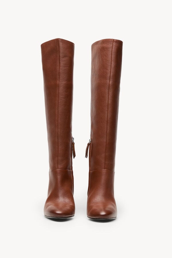 Hoss Intropia Lidia. Botas piel ca&ntilde;a alta Marron