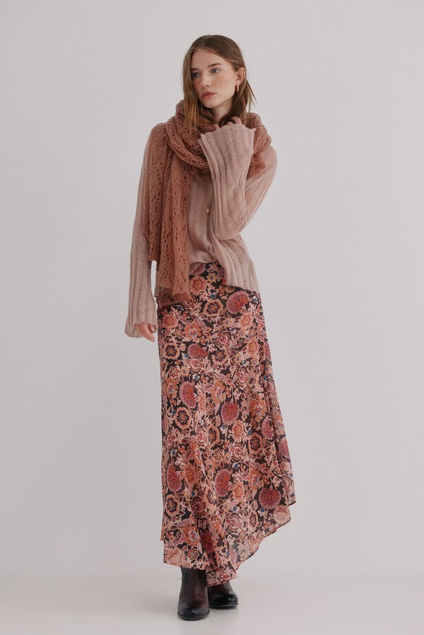 Hoss Intropia Rosana. Falda estampada Estampado Marron