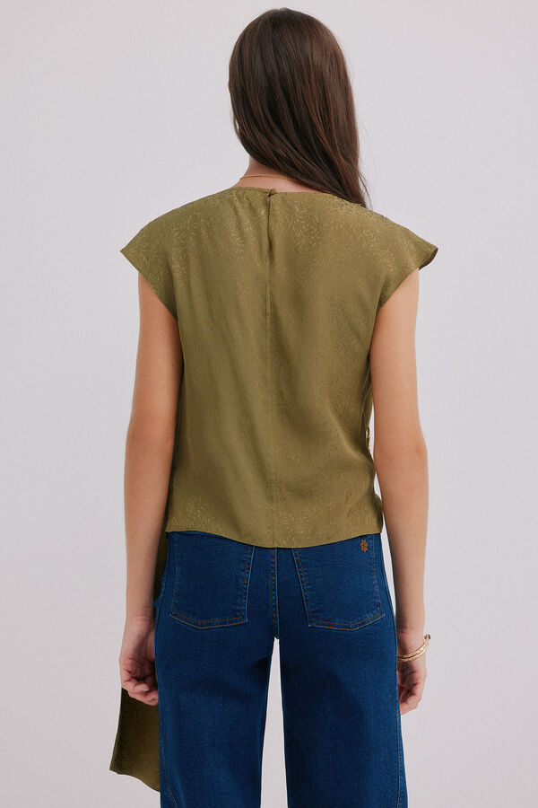 Hoss Intropia Charlotte. Top drapeado Verde