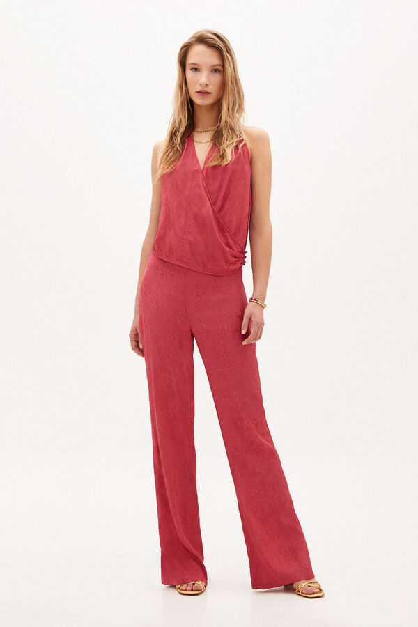 Hoss Intropia Claire Top cruzado en jacquard Rosa