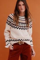 Hoss Intropia Ilma. Jersey grecas Beige