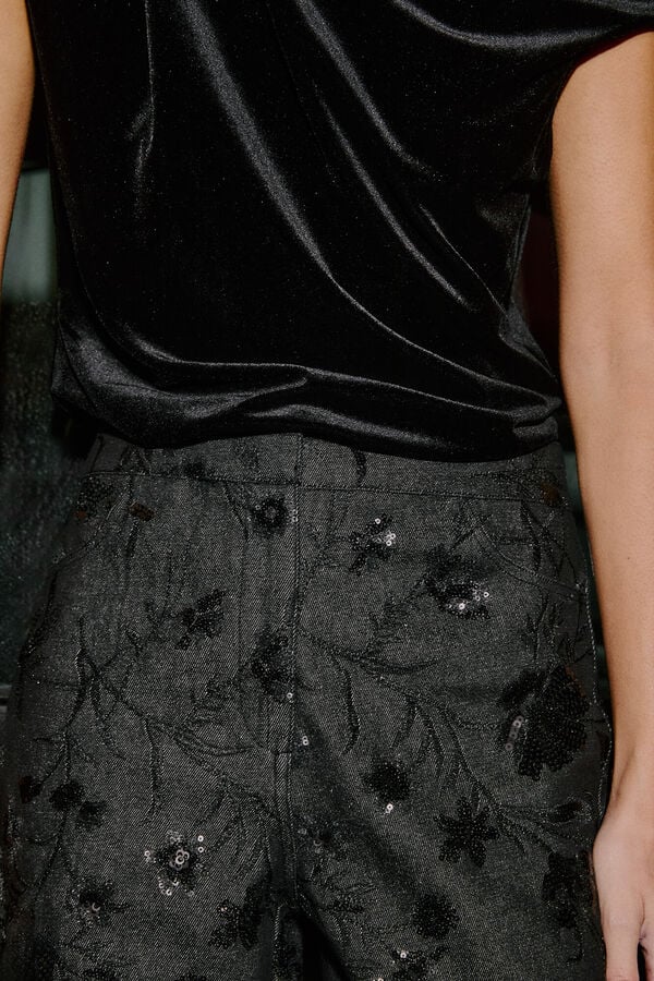 Hoss Intropia Becca. Vaquero bordado Gris oscuro